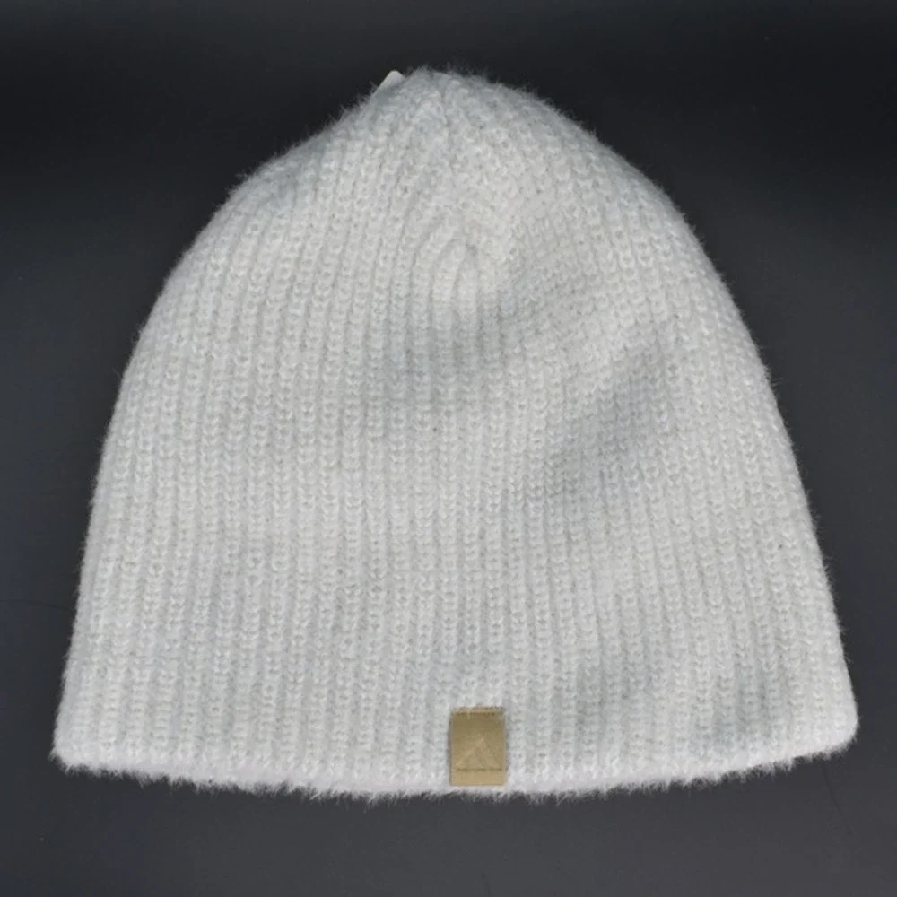 Adidas Women's Lifestyle Non Fold Beanie Knit Hat Cap Beige/White JL1134 NEW